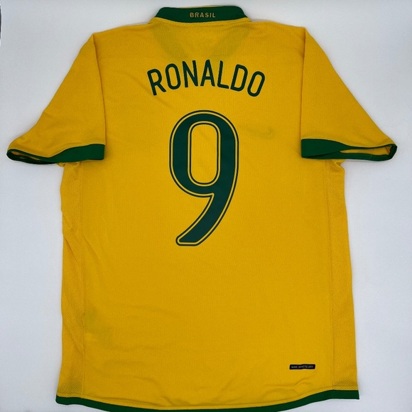 Ronaldo #9 Brazil 2006/2007/2008 Home ORIGINAL Nike VTG Rare Soccer Jersey (M) - Picture 1 of 9